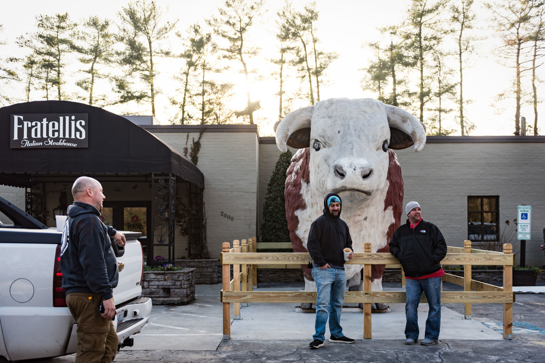 Bull Statue at Fratellis Itatlian Steakhouse